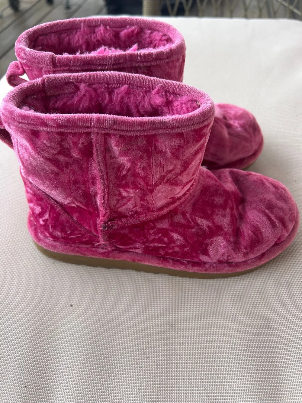 UGG Kids Plush Hot Pink Fleece Boot